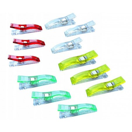 Klipsy Zaciski Spinacze do Tkanin Papieru 12szt.  LC-28-XL 