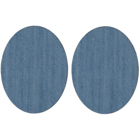 Jeansowe łatki na spodnie naprasowanki 13x10cm  odcień Jasny Jeans