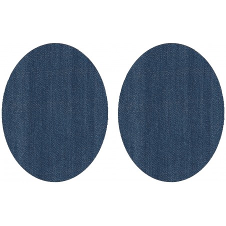 Jeansowe łatki na spodnie naprasowanki 13x10cm  odcień Sredni Jeans