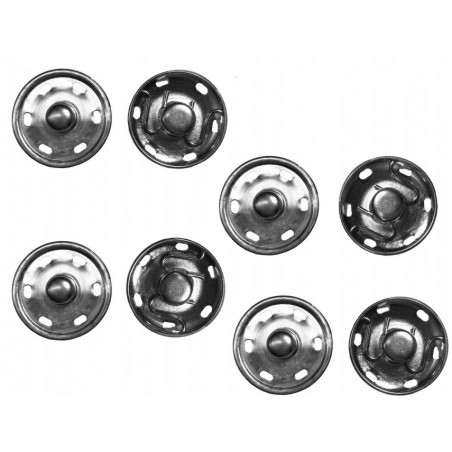 ZATRZASKI Duże NIERDZEWNE 25mm SREBRNE 4 pary