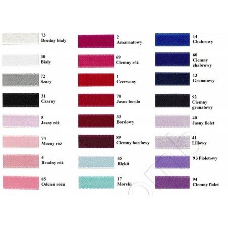 Wstążki Atłasowe 50mm 120 Kolorów