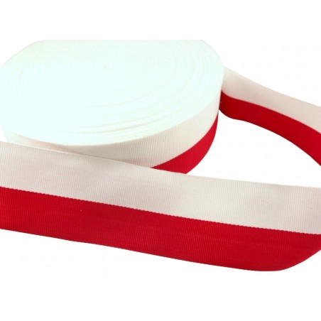 Wstążka Biało Czerwona Flagowa 4cm