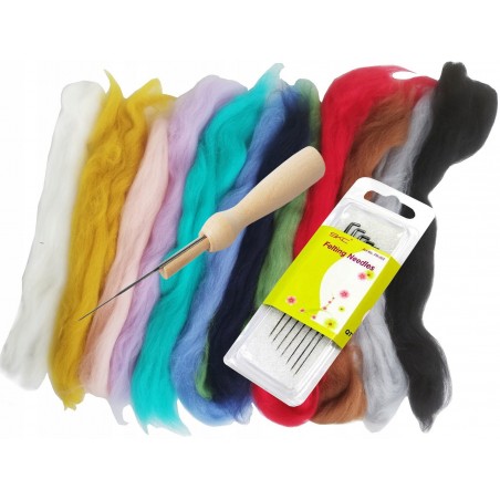 Zestaw do Filcowania Wełna + Igły + Przyrząd