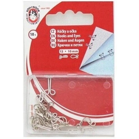 HAFTKI 12 + 10 mm Zapięcia do Przyszycia Srebrne