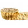 TAŚMA CYRKONIOWA 3cm DIAMENTOWA OZDOBNA ZŁOTA  17
