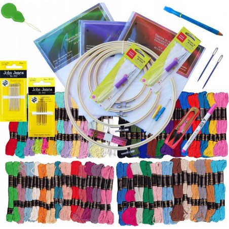 Mega Zestaw DIY do Haftowania Wyszywania Woolcomb