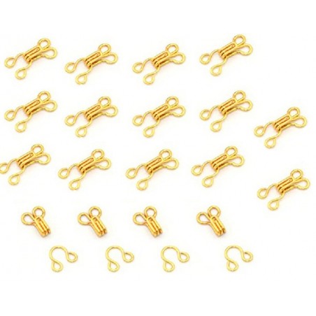 HAFTKI 12 + 10 mm Zapięcia do Przyszycia ZŁOTE