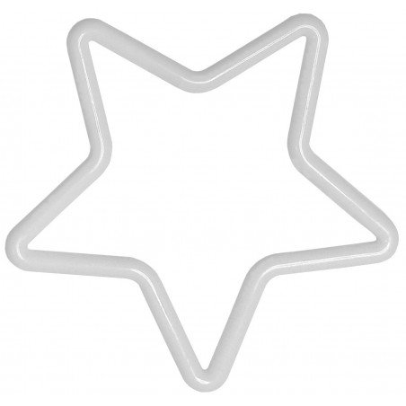 Plastikowa Obręcz do Makramy Biała GWIAZDA 9 cm