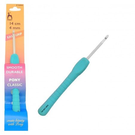 Szydełko Pony z ERGONOMICZNĄ RĄCZKĄ Easy Grip 4 mm