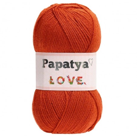 Włóczka Papatya Love 100 gr. 360m BRUDNA CZERWONA CEGLASTA 3060