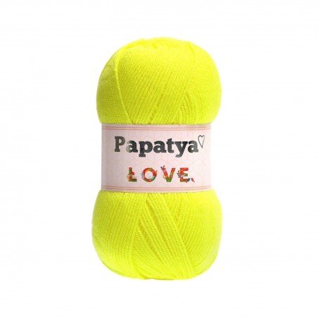 Włóczka Papatya Love 100 gr. 360m ŻÓŁTA 7050