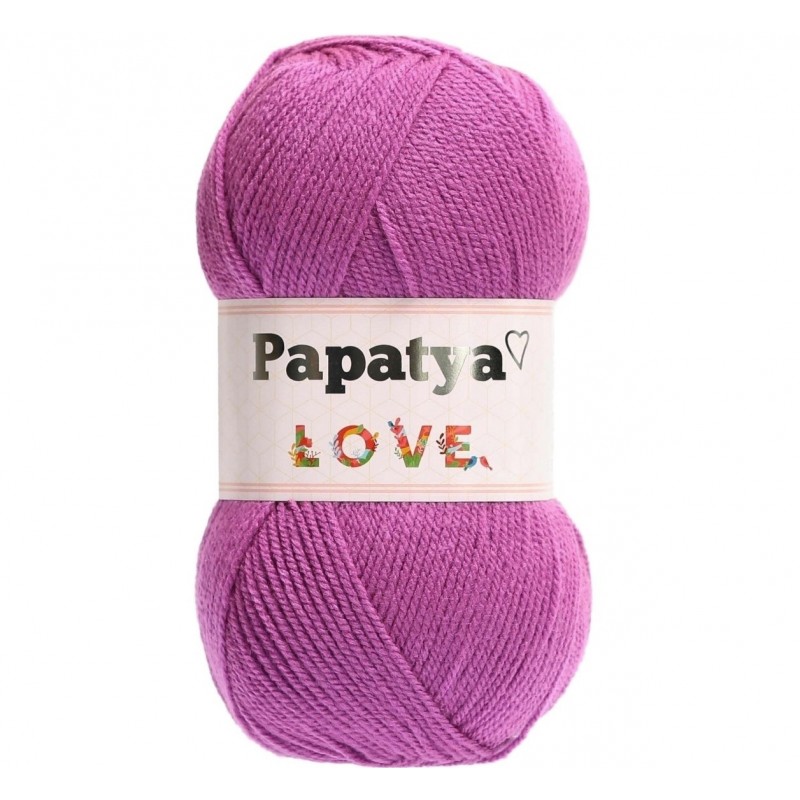 Włóczka Papatya Love 100 gr. 360m - CIEMNY FIOLETOWY 4520