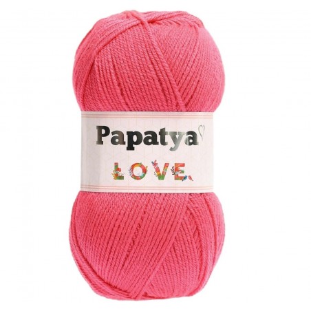 Włóczka Papatya Love 100 gr. 360m - CIEMNY RÓŻOWY AMARANTOWY 4060