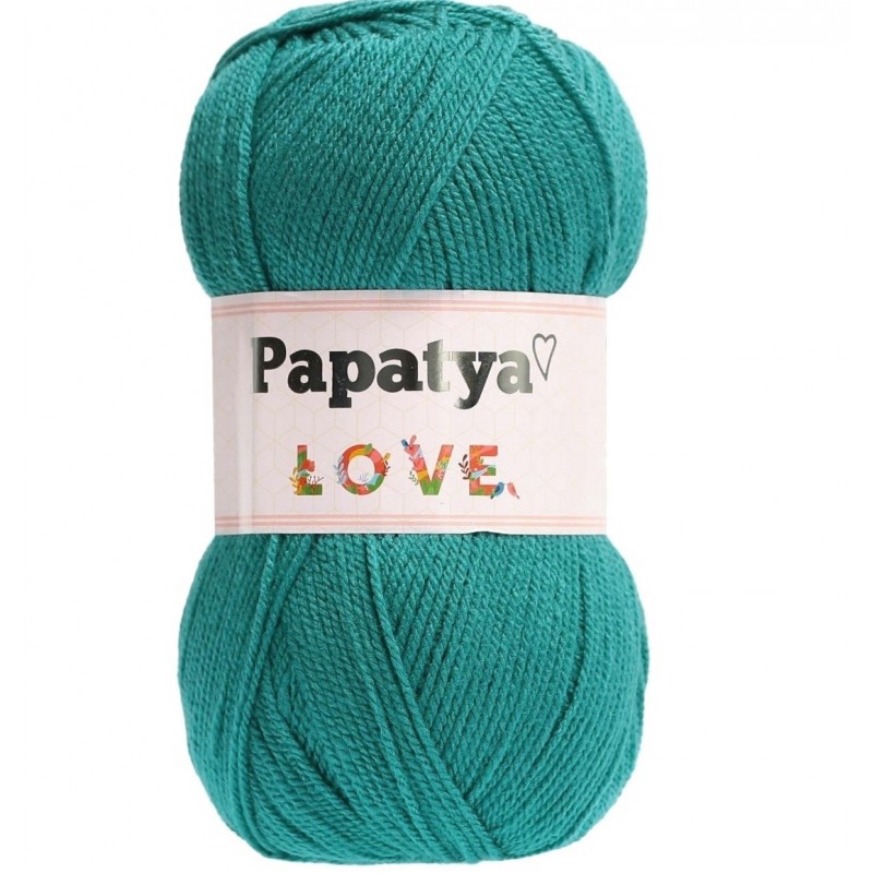 Włóczka Papatya Love Delikatna MIękka 100 gr. 360m MORSKI 6550