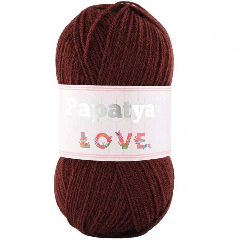 Włóczka Papatya Love Delikatna MIękka 100 gr. 360m BRĄZOWA 3280