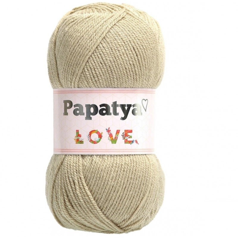 Włóczka Papatya Love Delikatna MIękka 100 gr. 360m BEŻOWA 9140