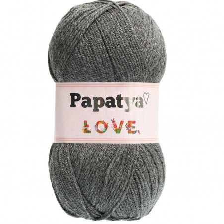 Włóczka Papatya Love Delikatna MIękka 100 gr. 360m - CiEMNO SZARA 2180