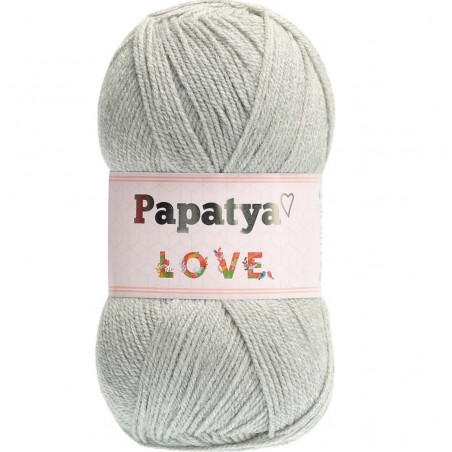 Włóczka Papatya Love Delikatna MIękka 100 gr. 360m - JASNO SZARA 2120