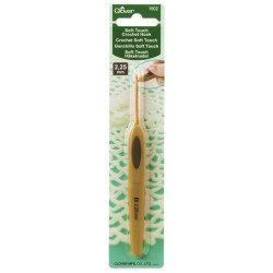 Szydełko z Ergonomiczną Rączką CLOVER Soft Touch Steel 2,25mm