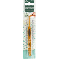 Szydełko z Ergonomiczną Rączką CLOVER Soft Touch Steel 3,25 mm