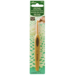 Szydełko z Ergonomiczną Rączką CLOVER Soft Touch Steel 3,75 mm