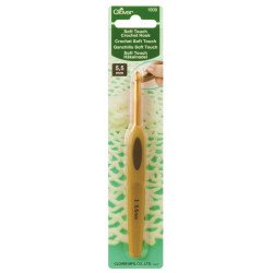 Szydełko z Ergonomiczną Rączką CLOVER Soft Touch Steel 5,5 mm